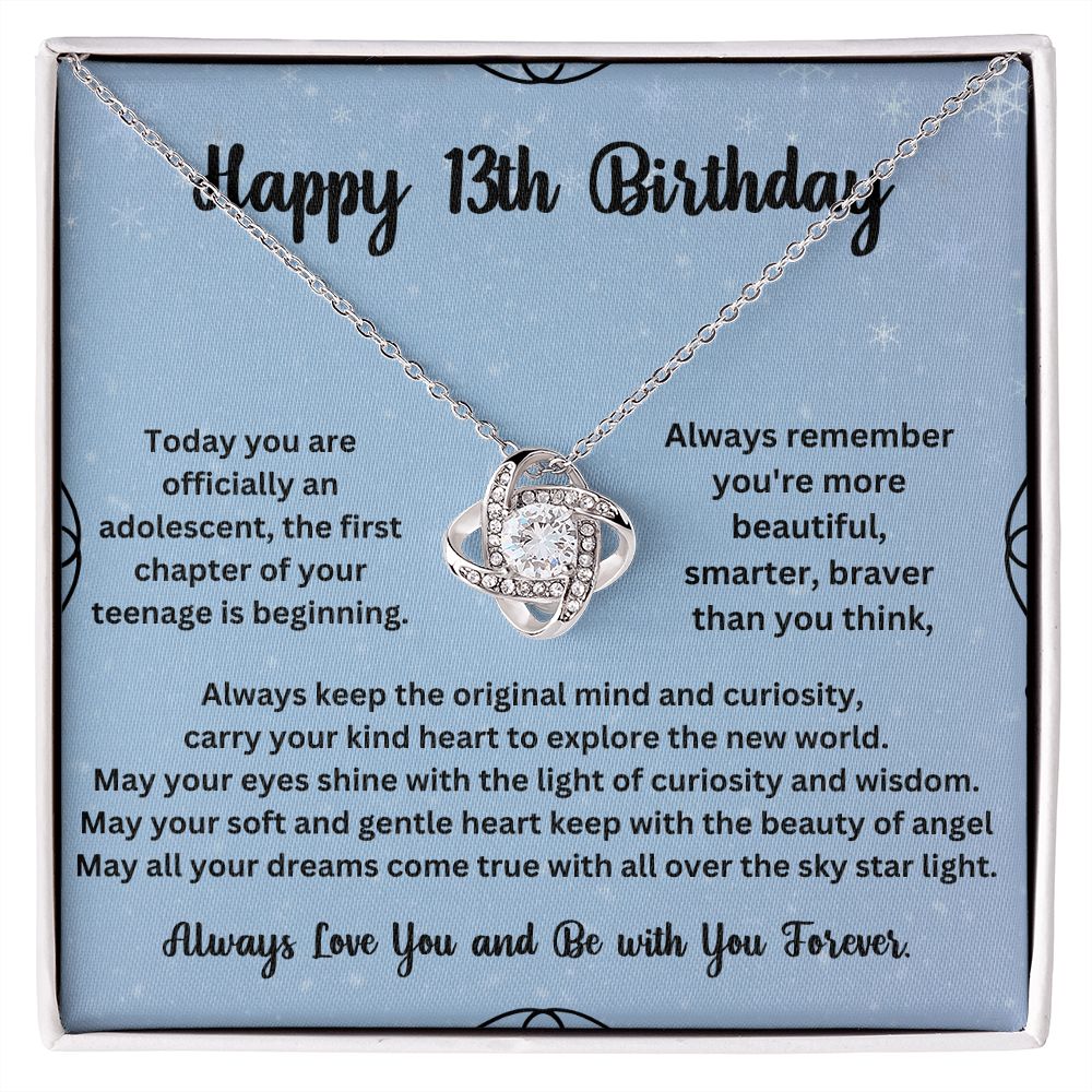 13th Birthday Gift Necklace,13th Birthday Girl ,Gift for 13 Year
