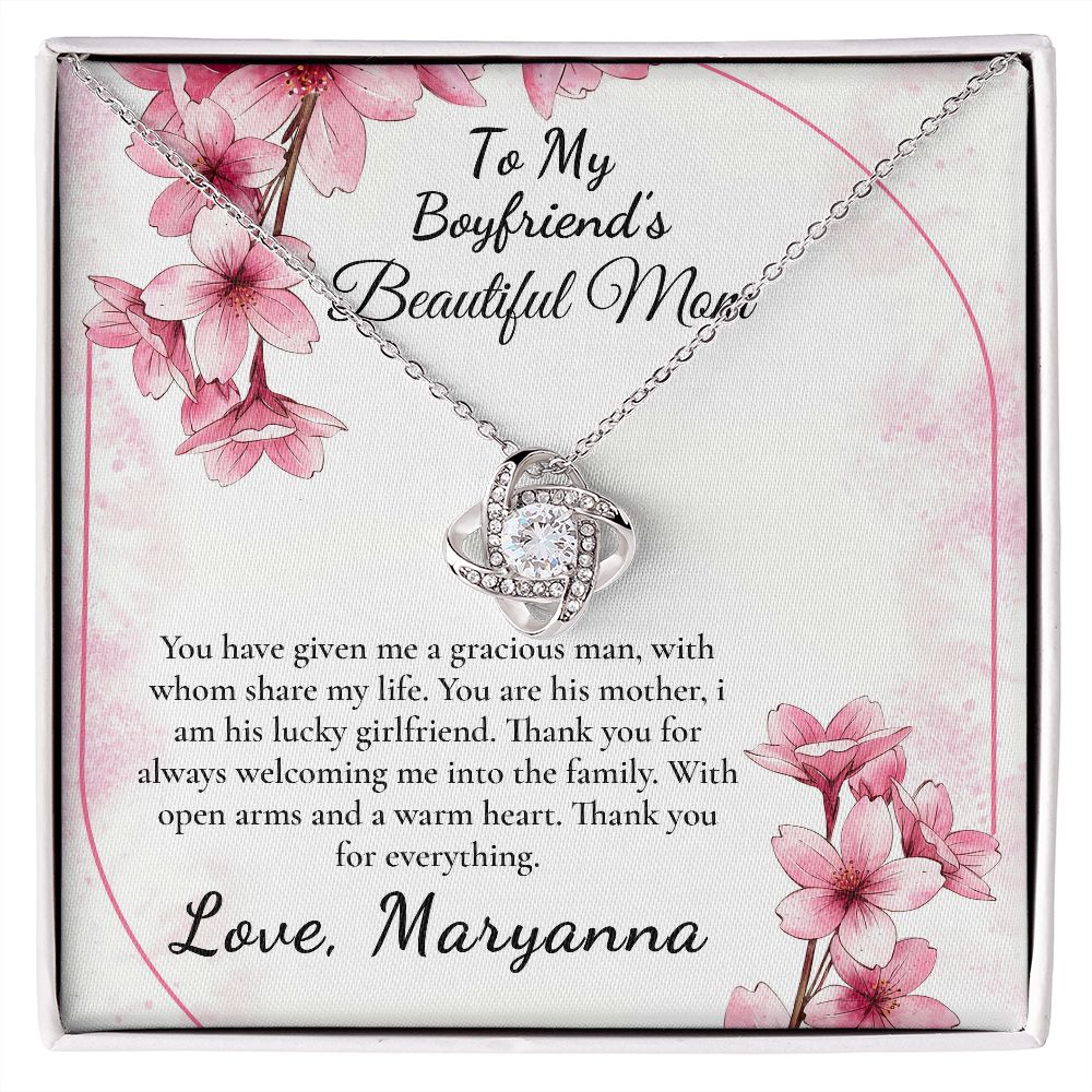 To My Boyfriend's Mom Necklace, Gift for Boyfriend Mother