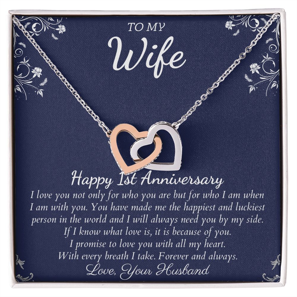 Happy 1st Anniversary - Create Lasting Memories with These Anniversary  Gifts, Jewelry Card for Her, Best 1 Year Wedding Anniversary Gift Idea,  Gift