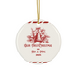 2024 Personalized First Christmas Married Red Decoration Circle Ceramic Ornament