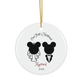 2024 Personalized First Christmas Married Circle Ceramic Ornament