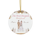 2024 Personalized First Christmas Married Circle Ceramic Ornament