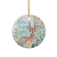 2024 Personalized Baby's First Christmas Circle Ceramic Ornament