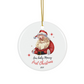 2024 Personalized Baby's First Christmas Circle Ceramic Ornament