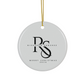 2024 Personalized First Christmas Married Circle Ceramic Ornament