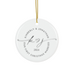 2024 Personalized First Christmas Married Circle Ceramic Ornament