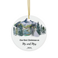 2024 Personalized First Christmas Married Circle Ceramic Ornament