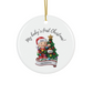 2024 Personalized Baby's First Christmas Circle Ceramic Ornament