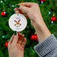 2024 Personalized Grandson Christmas Circle Ceramic Ornament