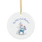 2024 Personalized Baby's First Christmas Circle Ceramic Ornament for baby boys