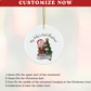 2024 Personalized Baby's First Christmas Circle Ceramic Ornament