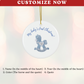 2024 Personalized Baby's First Christmas Circle Ceramic Ornament for baby boys