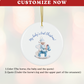 2024 Personalized Baby's First Christmas Circle Ceramic Ornament for baby boys