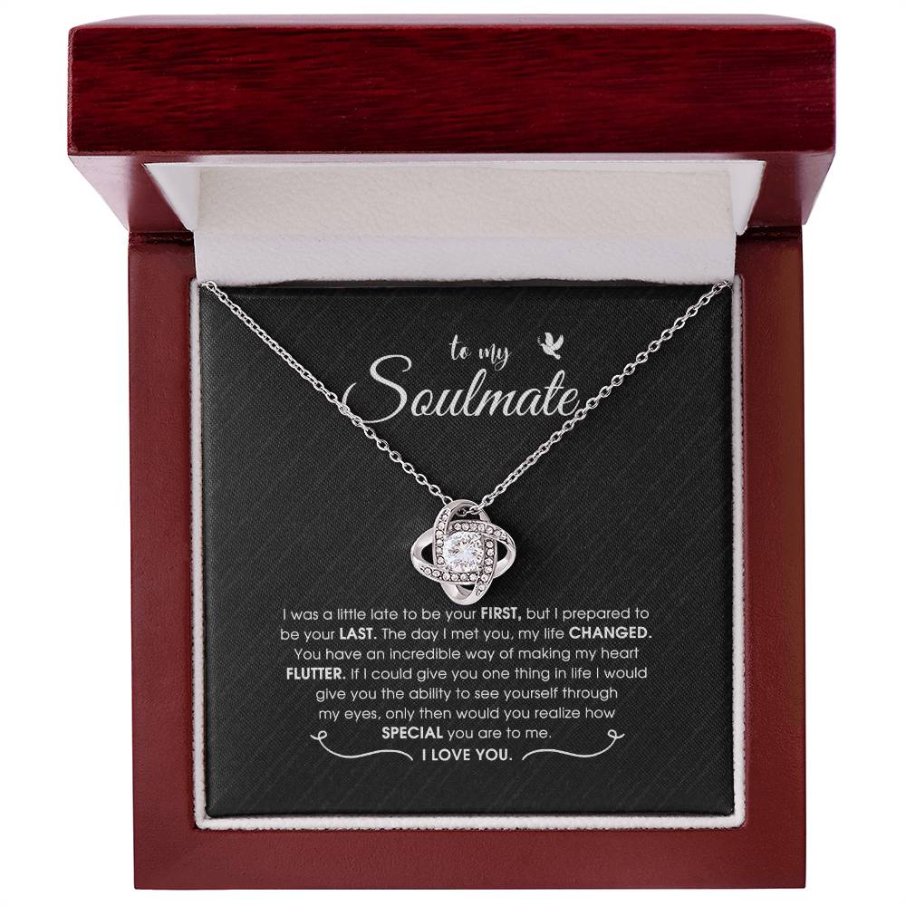 To My Beautiful Soulmate Necklace, Sterling Silver Love Heart, Gifts For Wife Birthday, From Husband, Romantic Gift For My Best Wife Ever, Anniversary B0BLW9452D