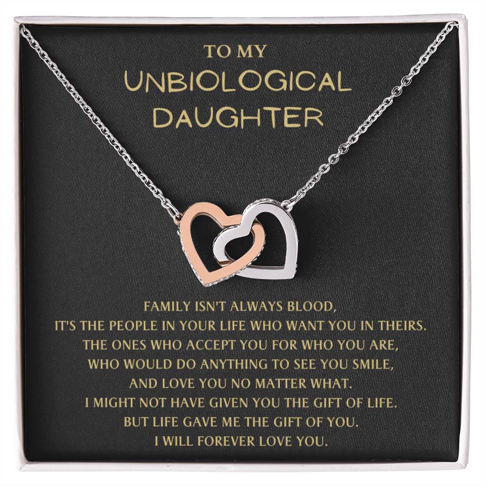 Personalized Unbiological Daughter Necklace - Bonus Daughter Necklace Christ Gifts 2023