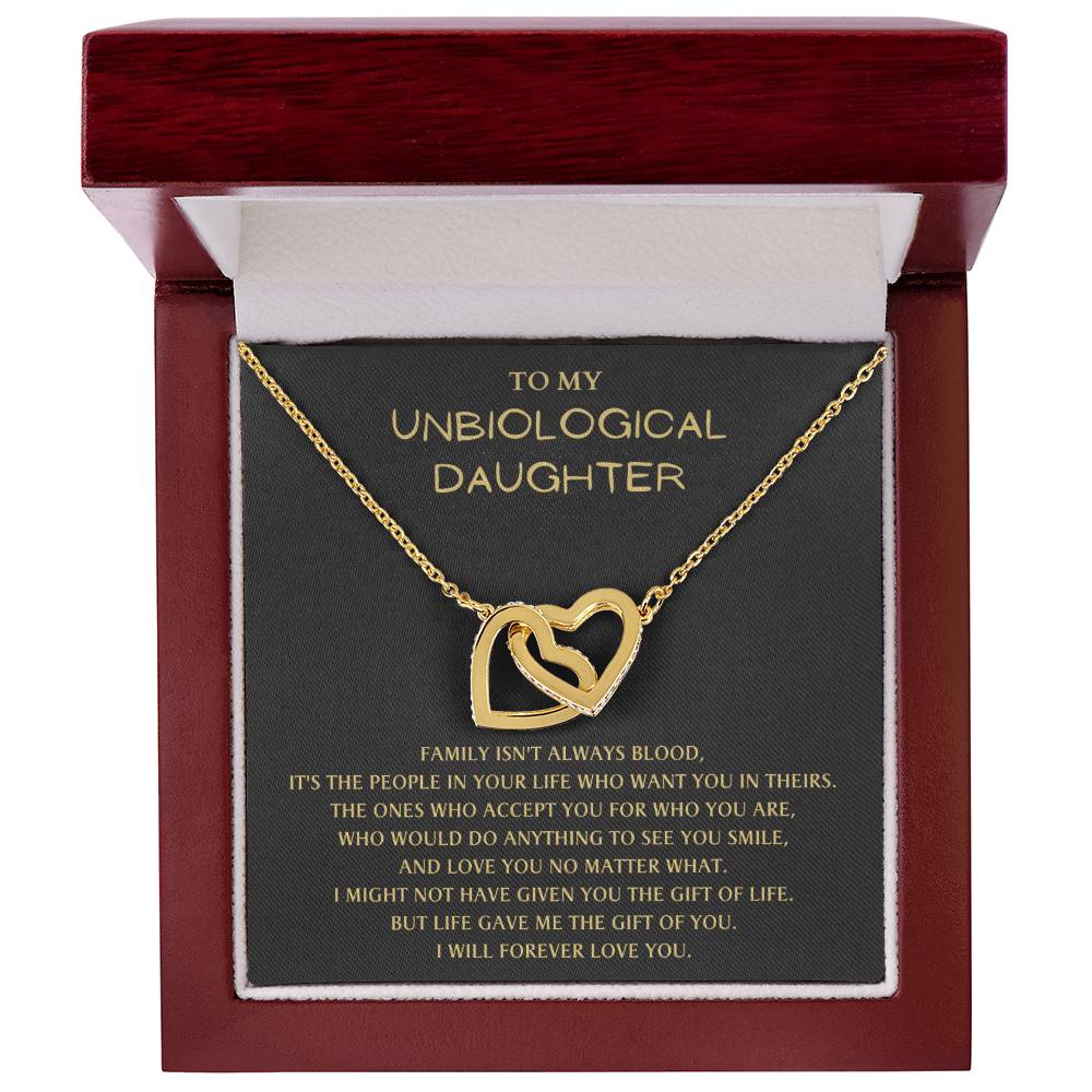 Personalized Unbiological Daughter Necklace - Bonus Daughter Necklace Christ Gifts 2023