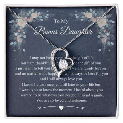 To My Bonus Daughter Necklace, Bonus Daughter Gift  Jamie