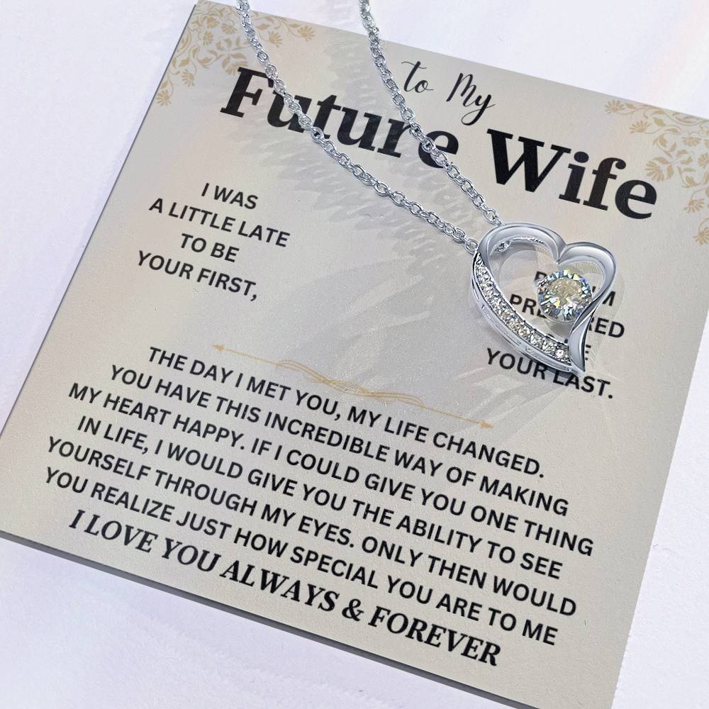 Sugar Spring - 'To My Future Wife' Necklace: Elegant Pendant Gift with Luxury Box - A Heartfelt Token for Your Soon-to-be Bride B0CN1P9B3M