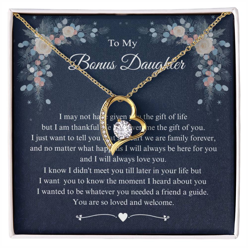 To My Bonus Daughter Necklace, Bonus Daughter Gift  Jamie