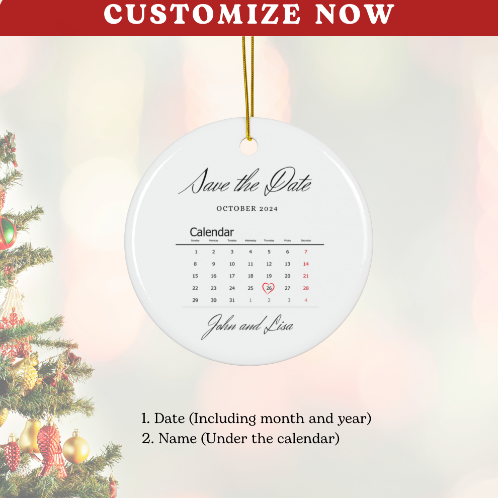 2024 Personalized First Christmas Married Ornament