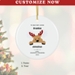 2024 Personalized Grandson Christmas Circle Ceramic Ornament