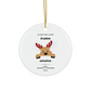 2024 Personalized Grandson Christmas Circle Ceramic Ornament