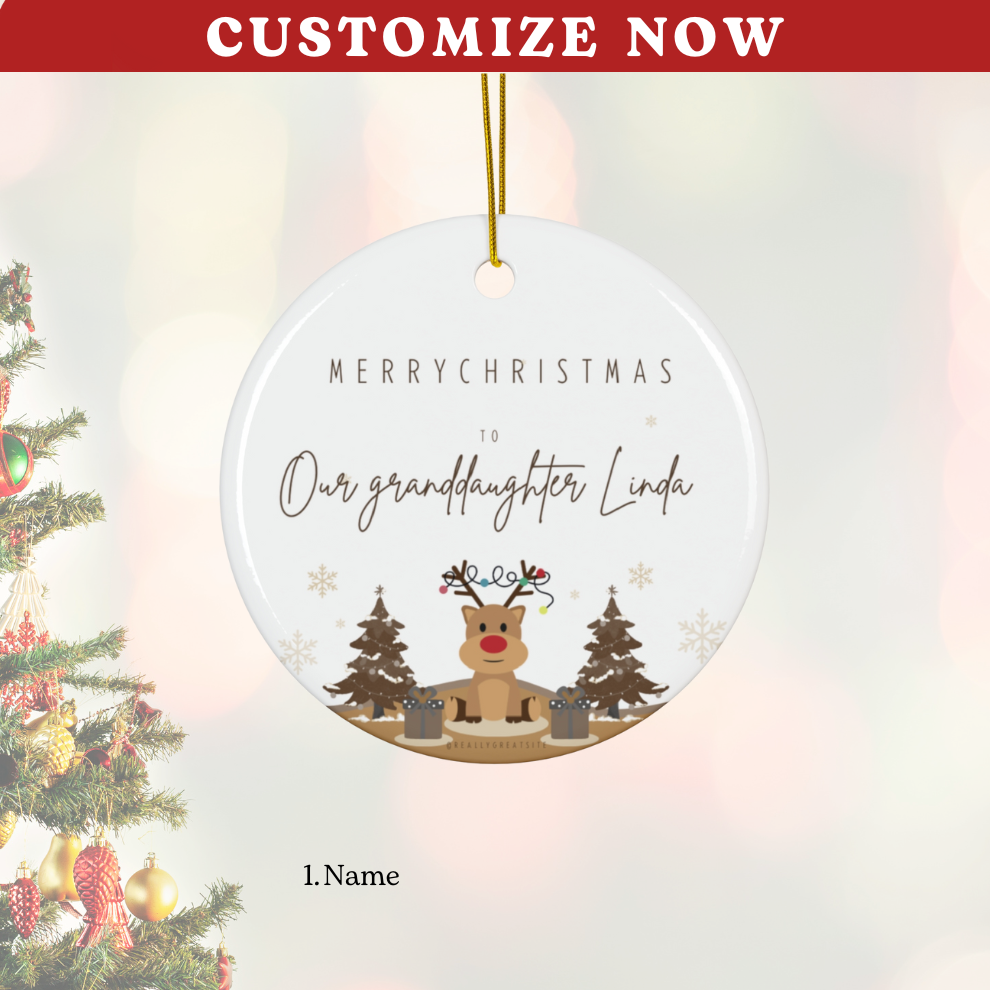 2024 Personalized Granddaughter Christmas Ornament