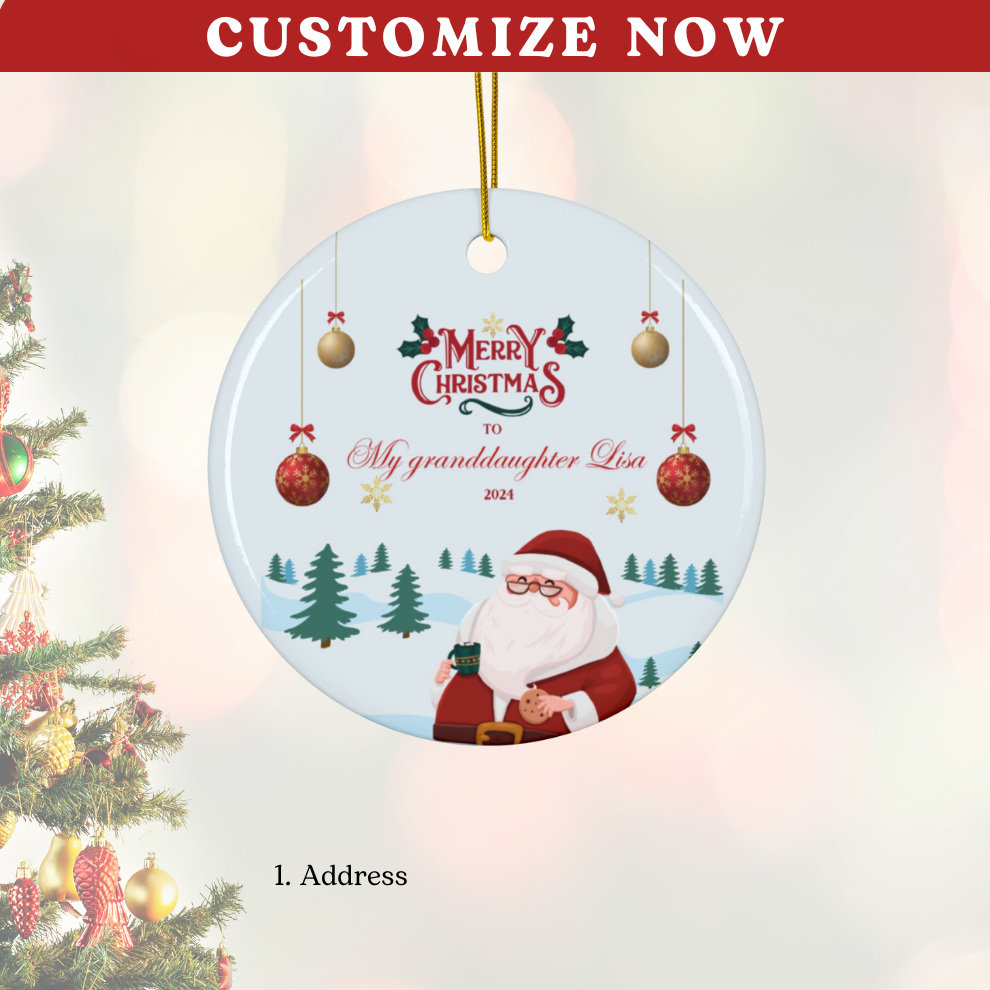 2024 Personalized Granddaughter Christmas Ornament