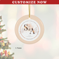 2024 Personalized First Christmas Married Circle Ceramic Ornament