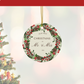 2024 Personalized First Christmas Married Circle Ceramic Ornament