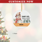 2024 Personalized Baby's First Christmas Circle Ceramic Ornament