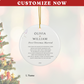 2024 Personalized Romantic First Christmas Married Circle Ceramic Ornament