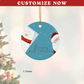 2024 Personalized Baby's First Christmas Mallard Circle Ceramic Ornament