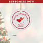 2024 Personalized Baby's First Christmas Circle Ceramic Ornament For Boy