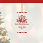 2024 Personalized First Christmas Married Red Decoration Circle Ceramic Ornament