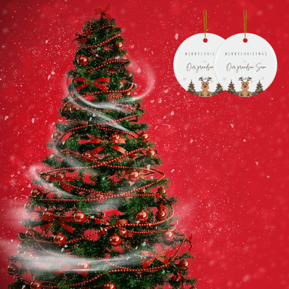 2024 Personalized Grandson Christmas Ornament