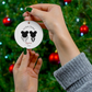 2024 Personalized First Christmas Married Circle Ceramic Ornament