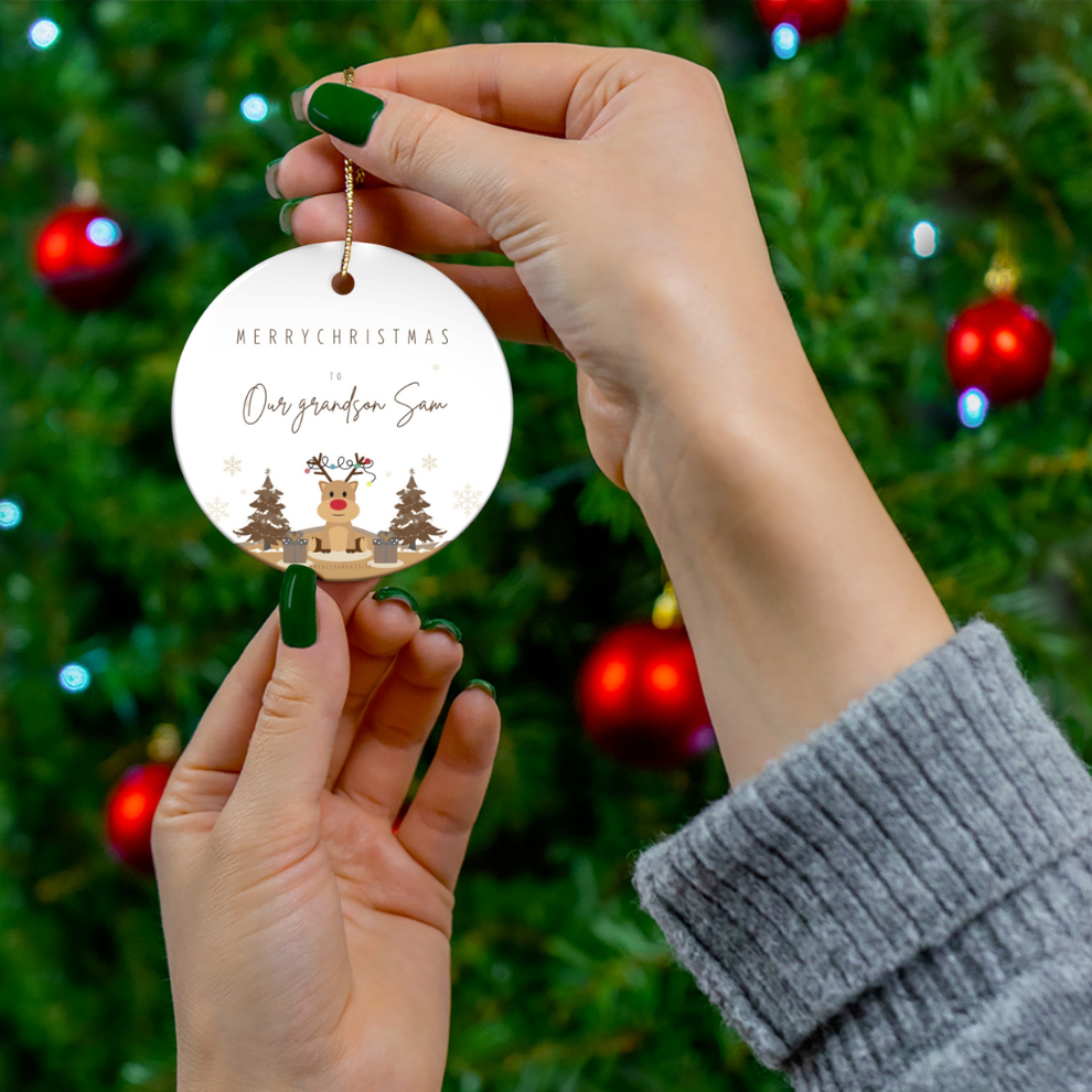 2024 Personalized Grandson Christmas Ornament