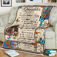 Load image into Gallery viewer, Christmas Birthday Gift Blanket Quilt to Daughter - You are a graceful pillar carved to beautify a palace - JWshinee
