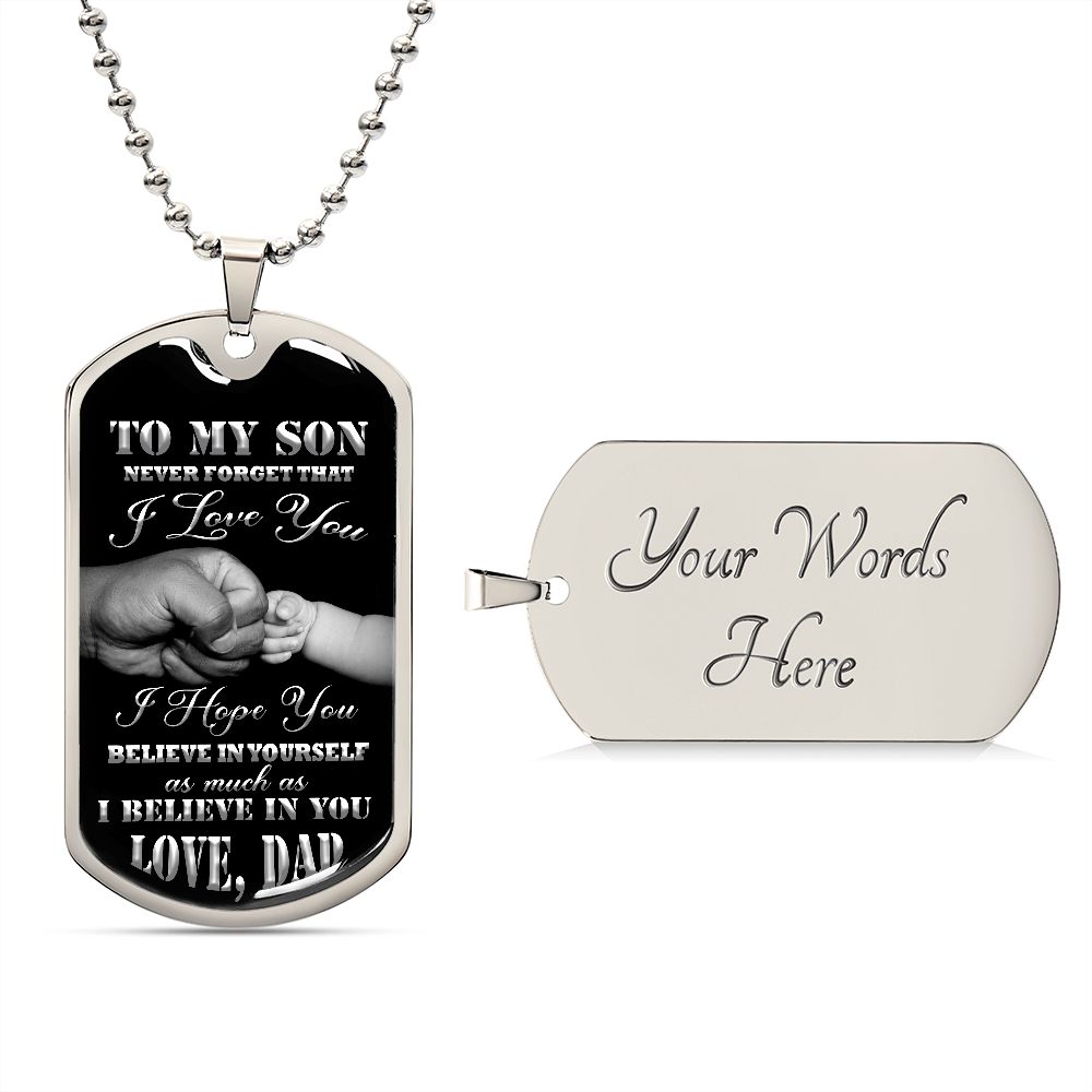 Son Dog Tag - To My Son My Lover Dog Tag Chain Necklace B09VG6RJKG