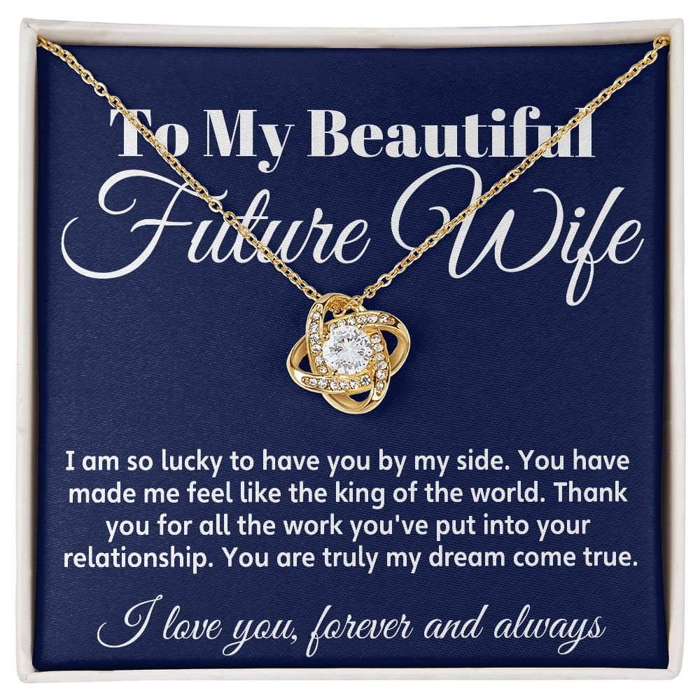 To My Future Wife Love Knot Necklace - Soulmate Necklaces for