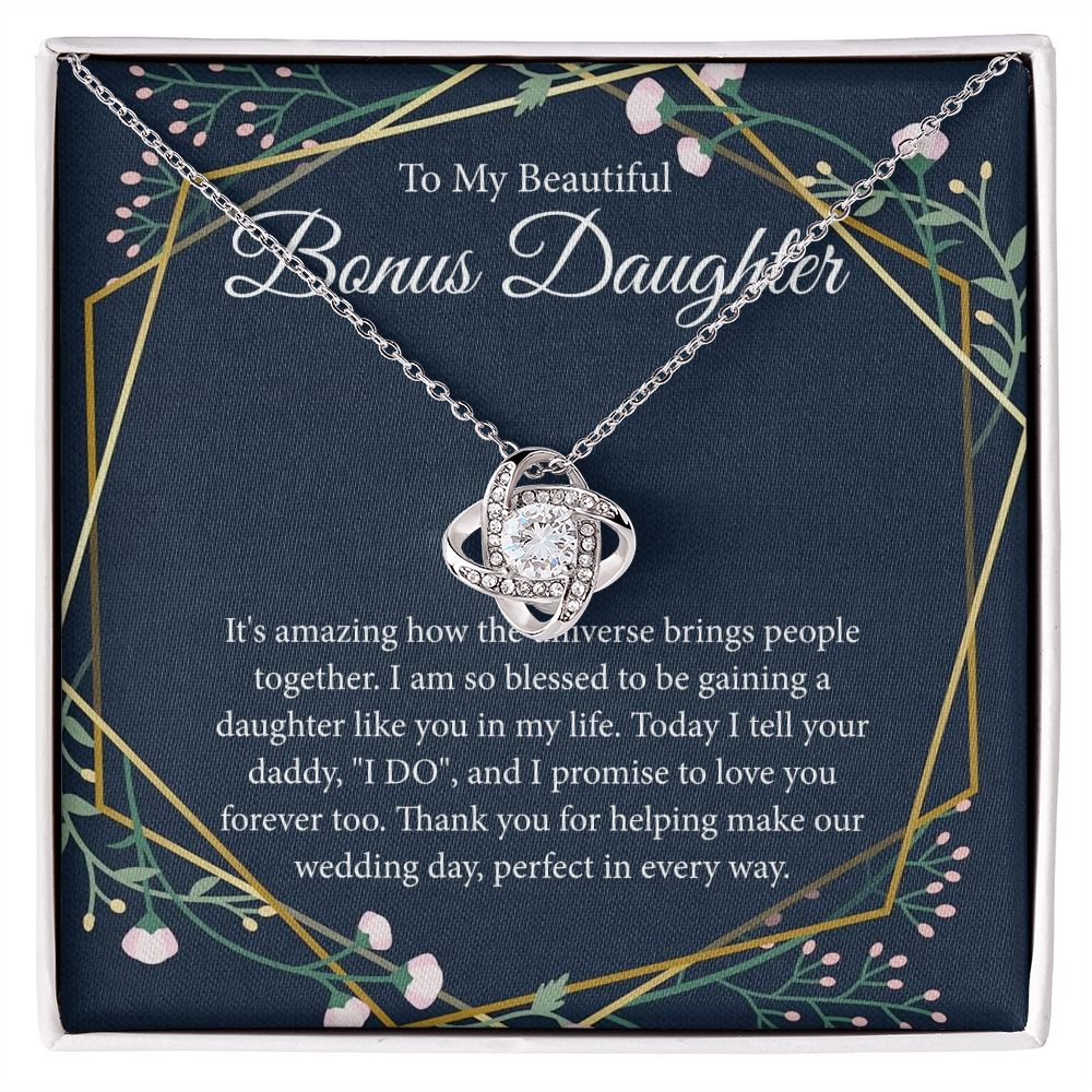 Love Knot, Bonus Daughter Gift Necklace, Stepdaughter Gift B0BLP5Q8ZR