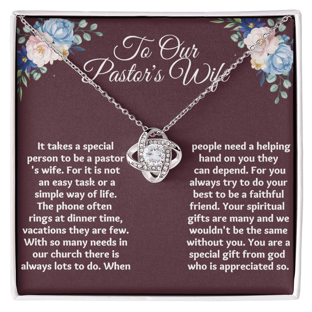 Unique Christmas Gift for Pastor's Wife: Engraved Appreciation Necklace"