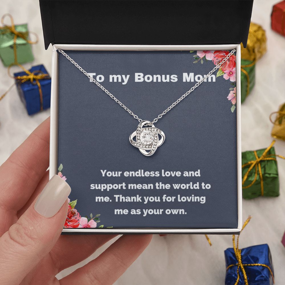"Bonus Mom Birthstone Necklace - Customize with Your Step-Mom's Birthstone for a Thoughtful Present"