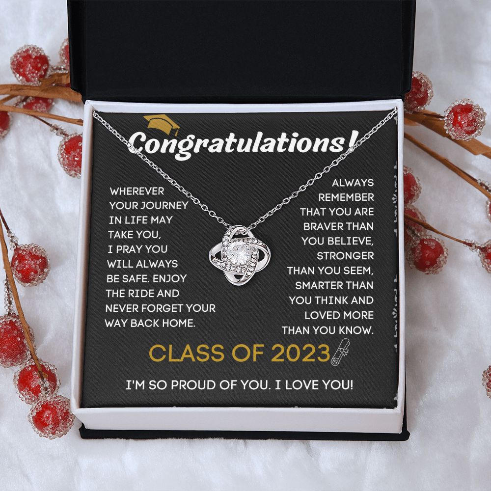 College Graduation Necklace with Custom Name and Year - Unique and