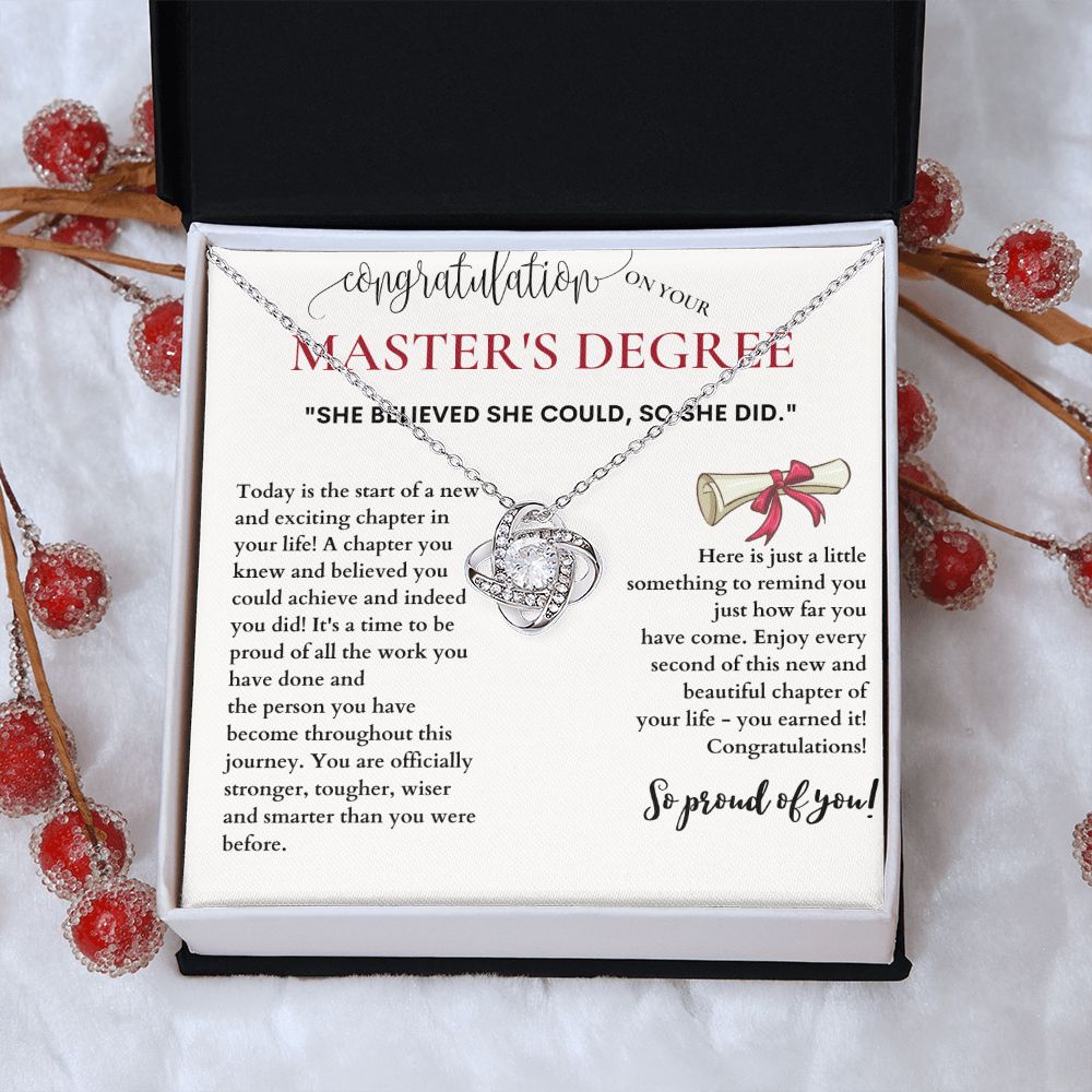 Masters Graduation Gift, Give a Gift That Will Last a Lifetime with a Master's Degree Graduation Necklace, Masters Degree, Masters Degree Gift, Masters Gift, Masters Grad Gift, MBA Graduation Gift SNJW23-040304
