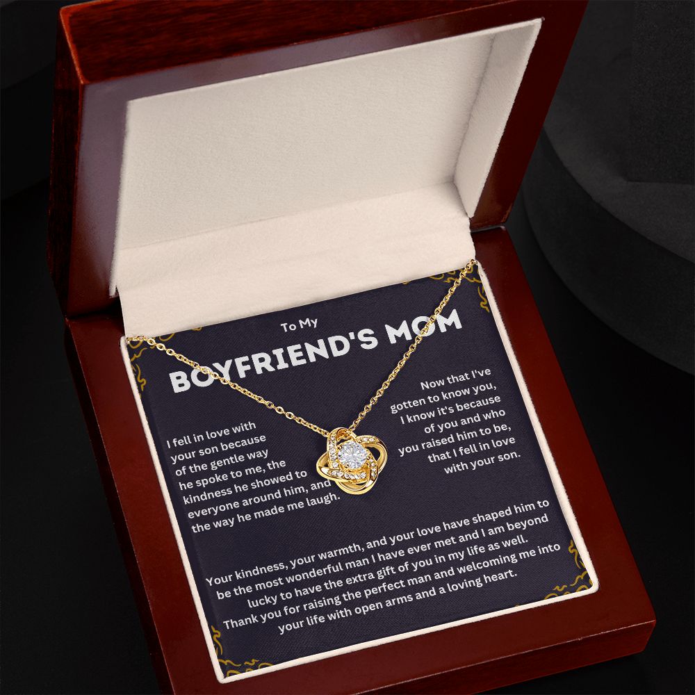 Eternal Love Boyfriend's Mom Necklace - A Gift of Endless Love and Appreciation  - A Thoughtful Gift of Gratitude and Love