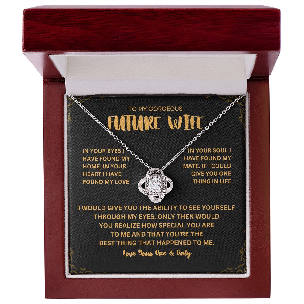 To My Beautiful Future Wife Necklace - A Heartfelt Gift That Will Make Her Heart Melt | Unique Message Card Included