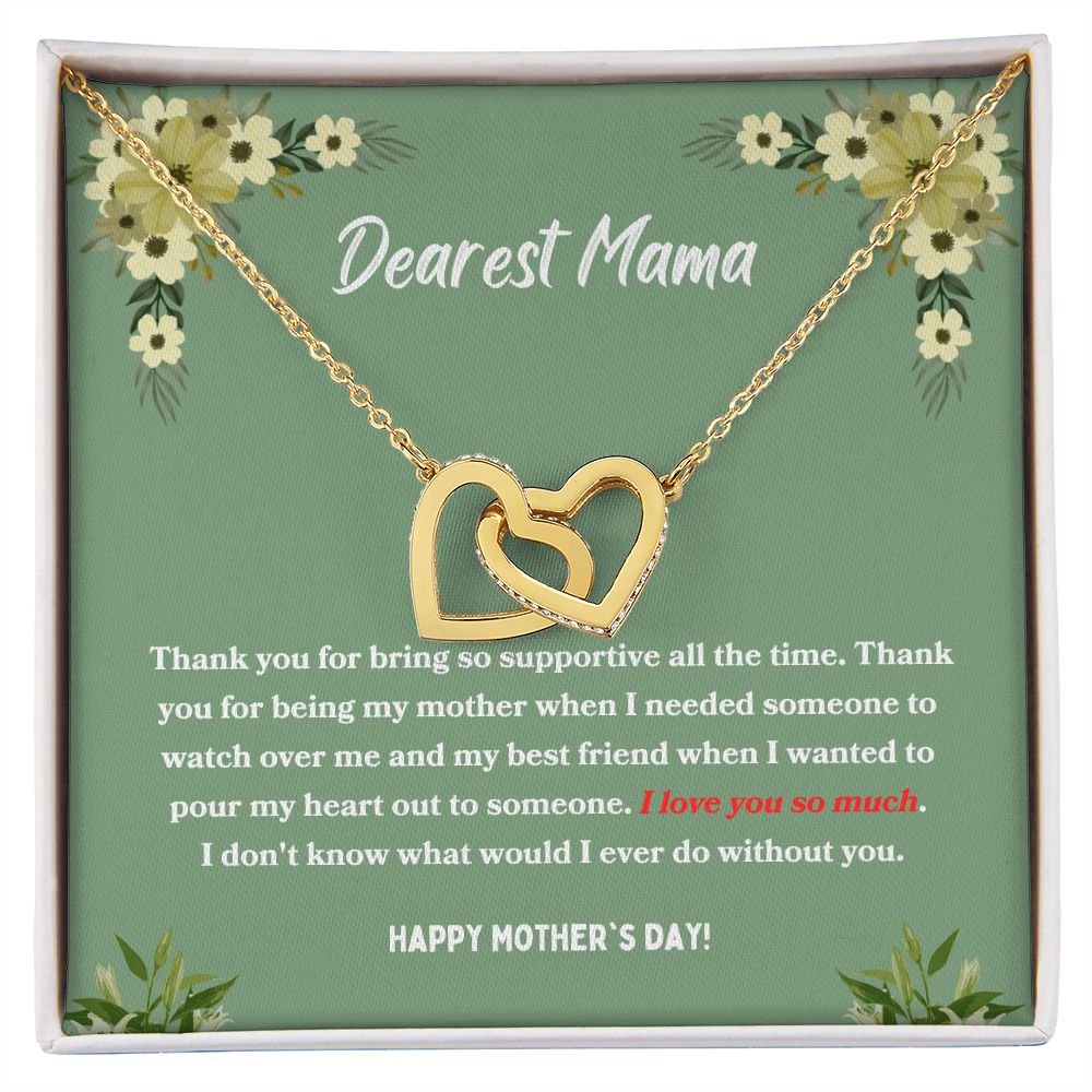 to My Mom Necklace, Mom Gift, Mom Necklace, Mom Birthday Gift from Daughter, Mom Gift from Son, Mother's Day Gifts Polished Stainless Steel & Rose