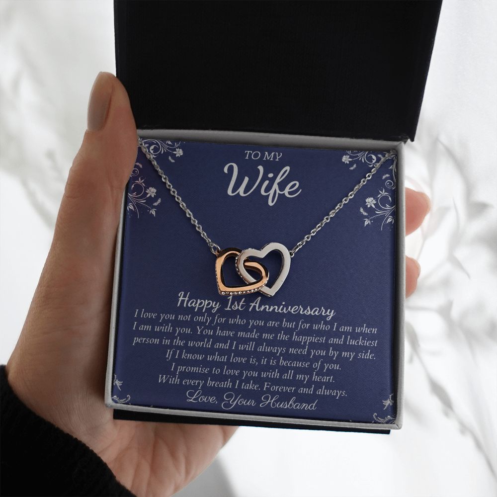 to My Wife Necklace, Anniversary Gift for Wife, Gift for Wife, Wife Birthday Gift, Wife Necklace, , Mothers Day Gift, Christmas Gifts 18K Yellow Gold